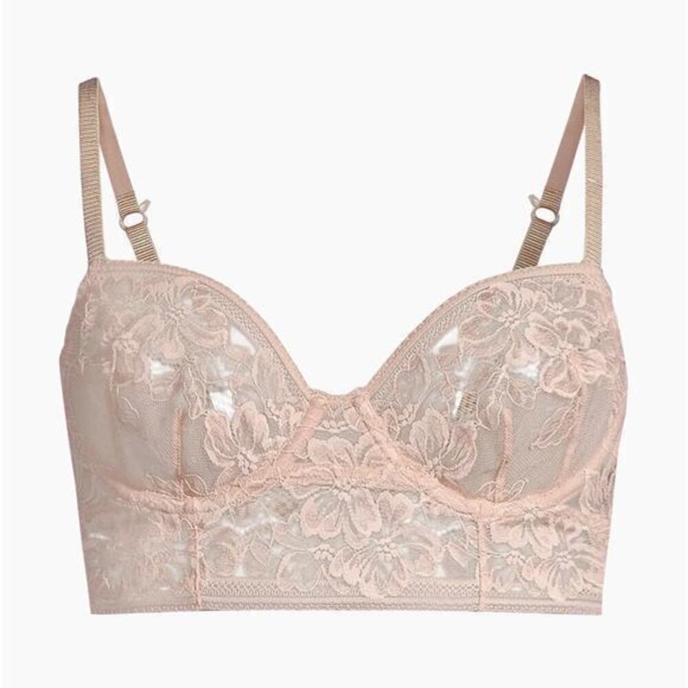 Free People intimately Sorento Demi Longlinelight sand‎  Bra size 32 D NWT $58